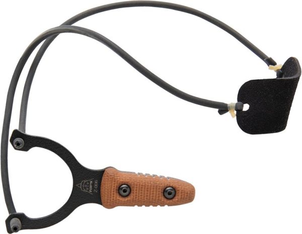 TOPS Mini Slingshot Fixed Blade Knife Black Micarta USA Made