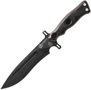 TOPS Operator 7 Blackout Fixed Blade Knife 1075HC Steel