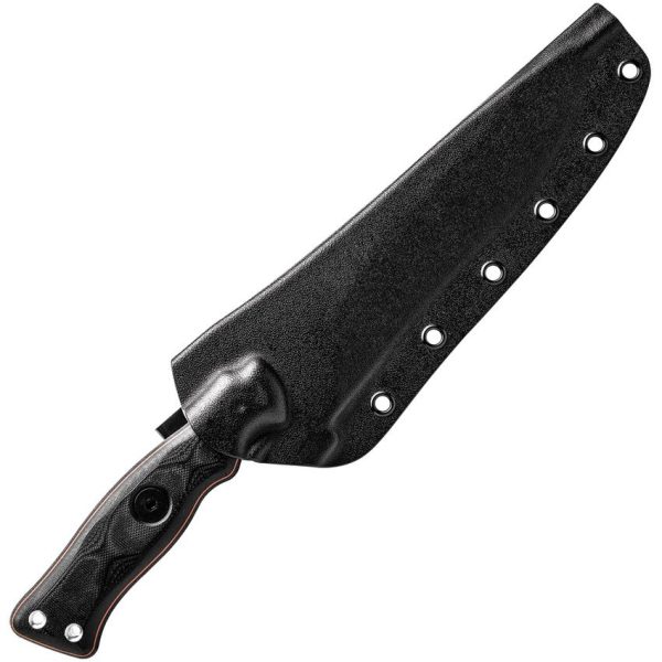 TOPS Operator 7 Blackout Fixed Blade Knife 1075HC Steel