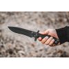 TOPS Operator 7 Blackout Fixed Blade Knife 1075HC Steel