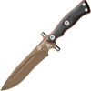 TOPS Operator 7 Fixed Blade Knife 1075HC Steel Tan Micarta