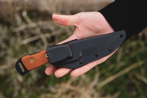 TOPS Overlander 2 Fixed Blade Knife 1095 Steel Tan Micarta