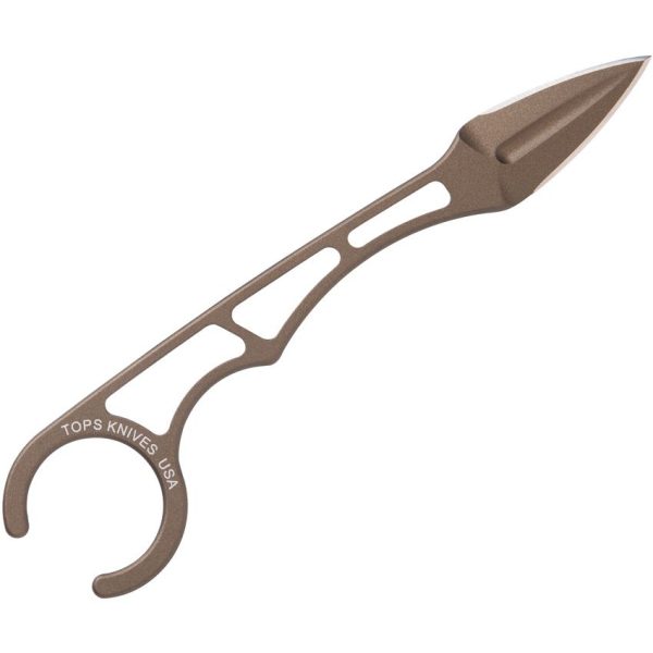 TOPS Papa Delta Fixed Blade 1095HC Steel Neck Knife USA