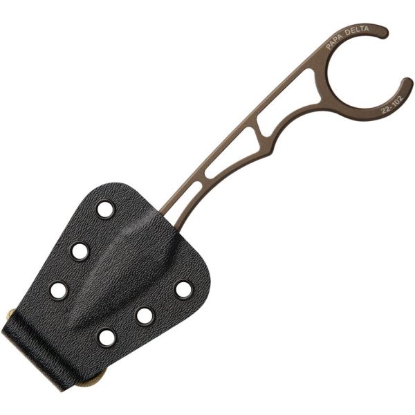 TOPS Papa Delta Fixed Blade 1095HC Steel Neck Knife USA