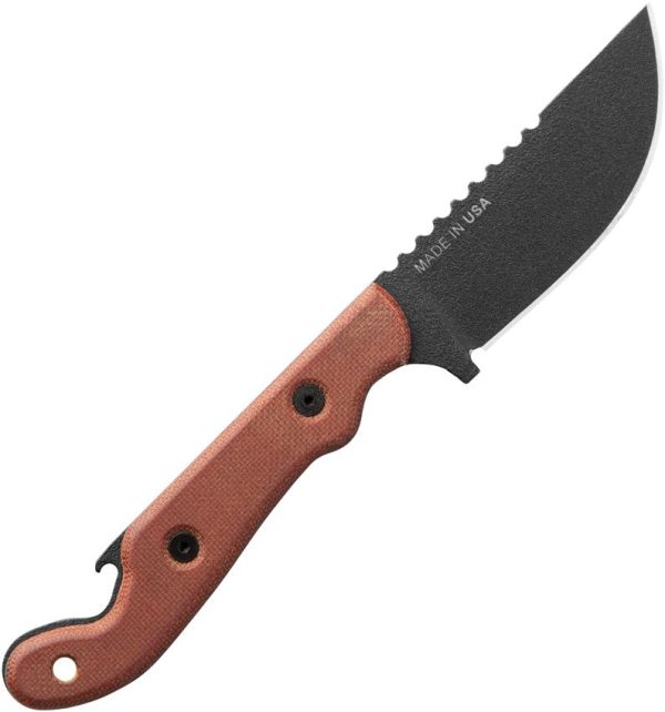 TOPS Pit Stop 3 Fixed Blade - Tan Micarta