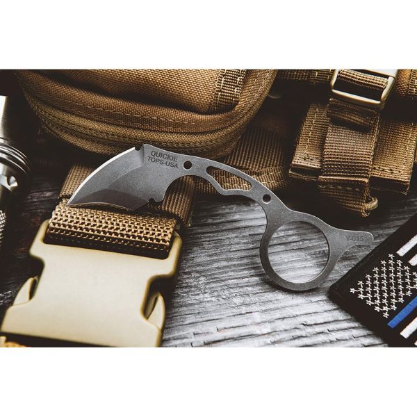 TOPS Quickie Fixed Blade 1095HC Steel USA Made EDC Knife