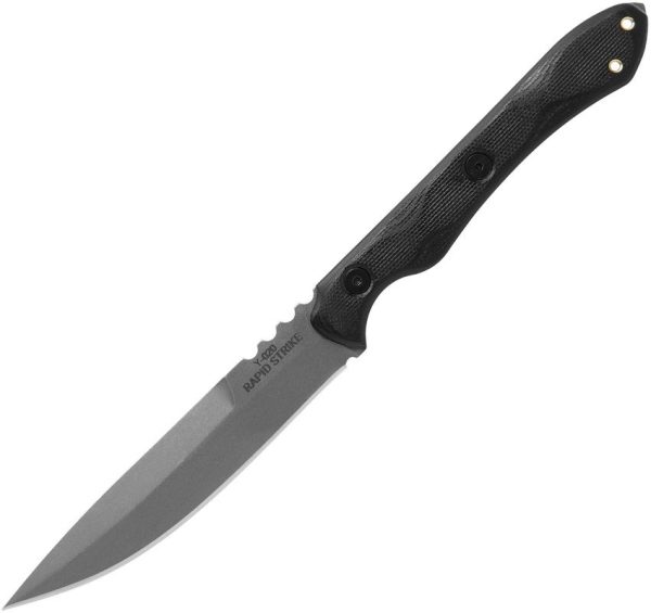 TOPS Rapid Strike Fixed Blade Knife 154CM Stainless Black G10