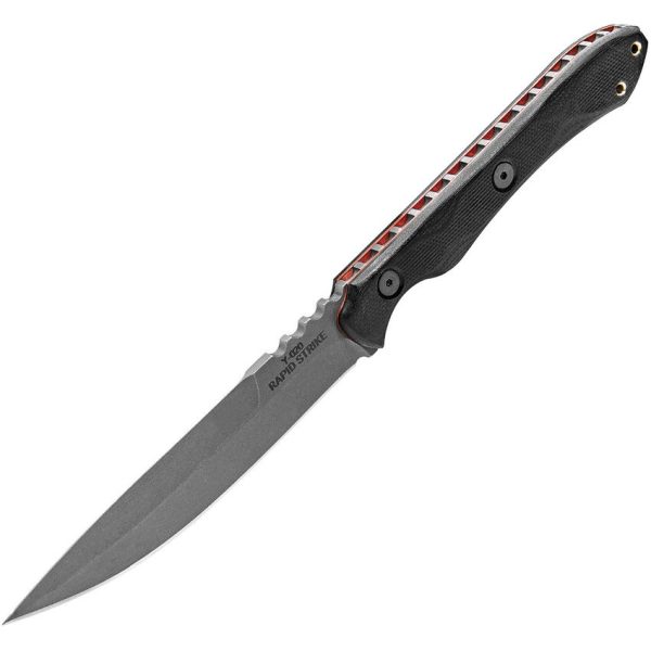 TOPS Rapid Strike Fixed Blade Knife 154CM Stainless Black G10