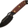 TOPS Shadow Rider Fixed Blade Knife 1095 Steel Tan Micarta