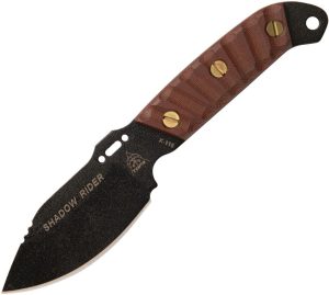 TOPS Shadow Rider Fixed Blade Knife 1095 Steel Tan Micarta