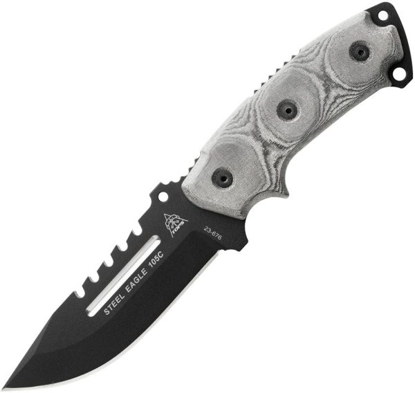 TOPS Steel Eagle Hunter Point Saw Fixed Blade Knife 1095HC