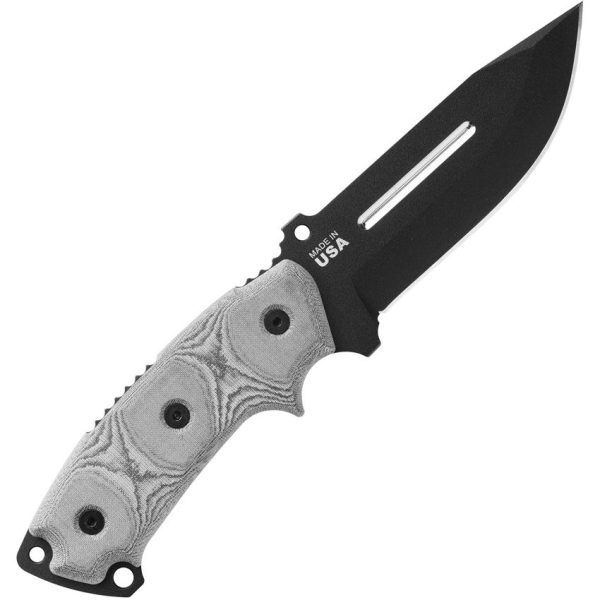 TOPS Steel Eagle Hunter Point Fixed Blade 1095HC Black Micarta
