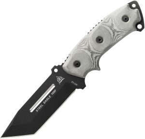 TOPS Steel Eagle Tanto Fixed Blade 1095HC Black Kydex Sheath