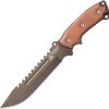 TOPS Steel Eagle 107C Delta Fixed Blade Knife 1095HC Sawback