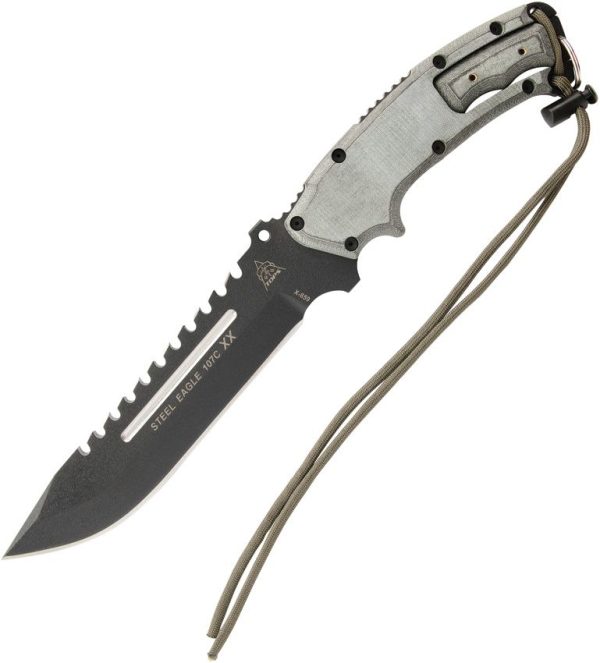 TOPS Steel Eagle Mini Eagle Combo Fixed Blade 1095 Steel USA