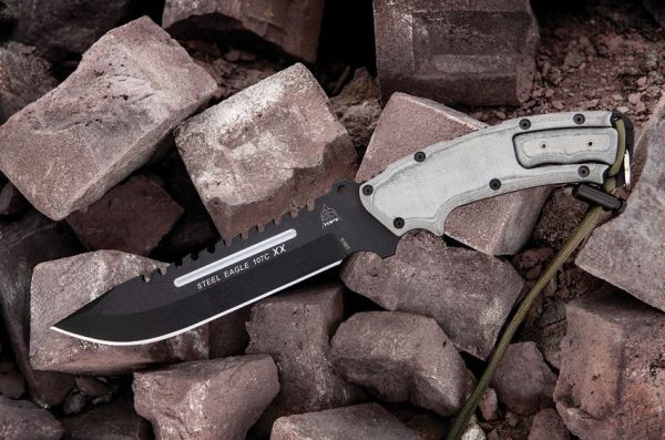 TOPS Steel Eagle Mini Eagle Combo Fixed Blade 1095 Steel USA