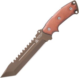 TOPS Steel Eagle Delta Class Fixed Blade 1095HC Tan Micarta