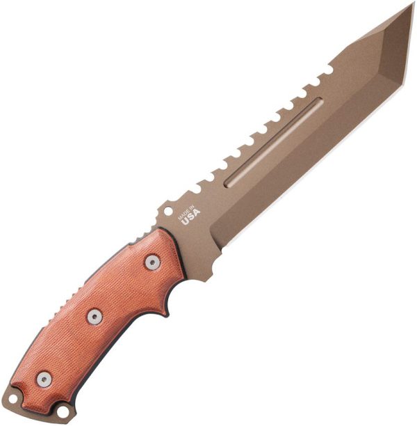 TOPS Steel Eagle Delta Class Fixed Blade 1095HC Tan Micarta