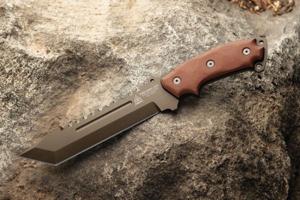 TOPS Steel Eagle Delta Class Fixed Blade 1095HC Tan Micarta