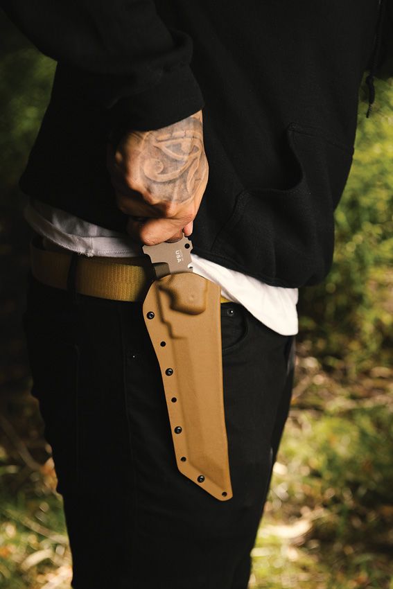 TOPS Steel Eagle Delta Class Fixed Blade 1095HC Tan Micarta