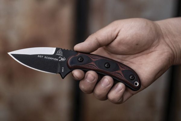 TOPS Sgt Scorpion Fixed Blade Knife 1095 Carbon Steel USA Made