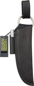 TOPS Leather Bushcraft Sheath - Black Steerhide