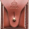 TOPS Leather Bushcraft Pouch Brown - 1.75 x 2 x 3 inches