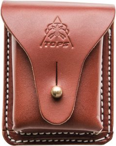 TOPS Leather Bushcraft Pouch Brown - 1.75 x 2 x 3 inches