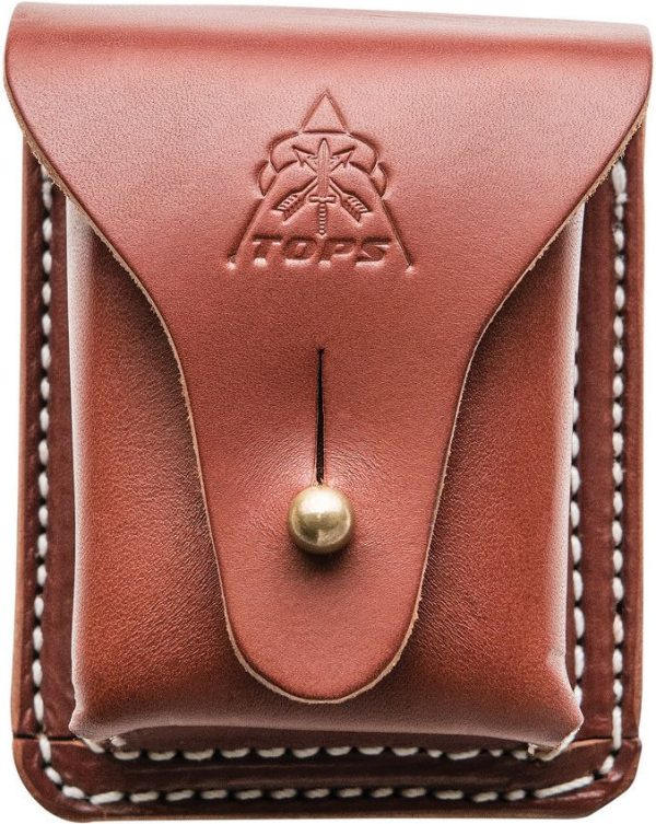 TOPS Leather Bushcraft Pouch Brown - 1.75 x 2 x 3 inches