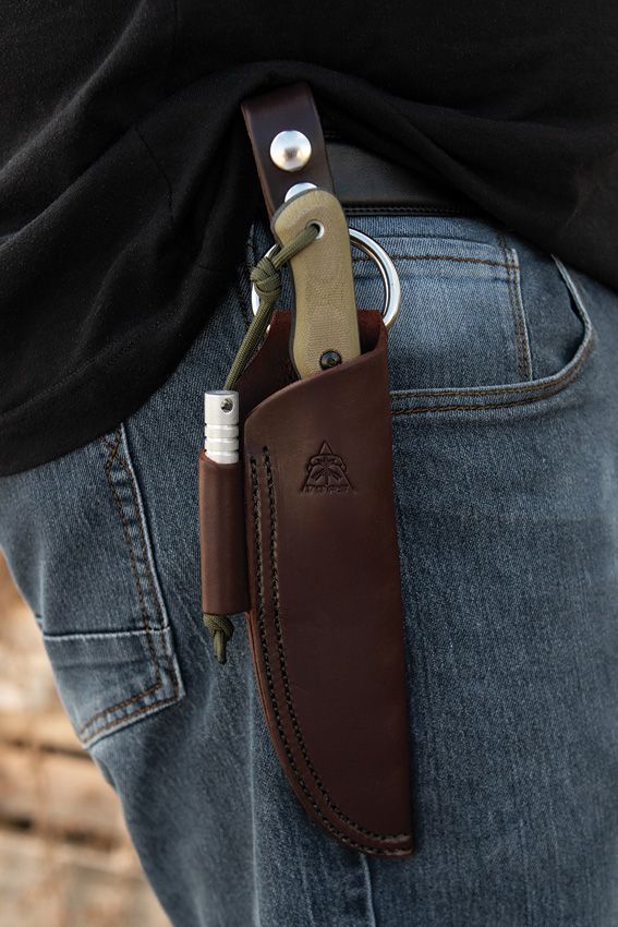 TOPS Spirit Hunter X3 Fixed Blade 1095HC Steel Green Micarta