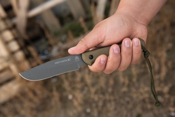 TOPS Spirit Hunter X3 Fixed Blade 1095HC Steel Green Micarta