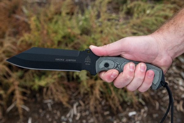 TOPS Smoke Jumper Fixed Blade 1095 Steel Black Micarta USA