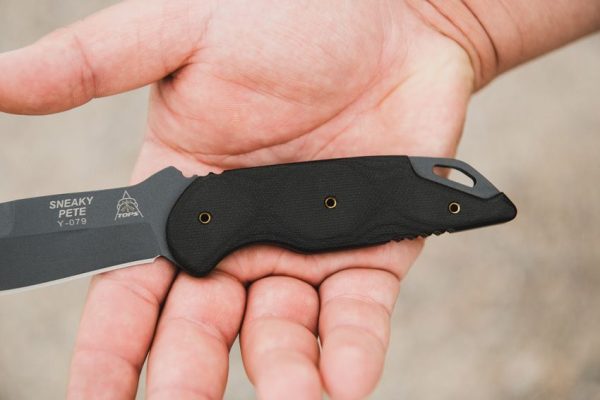 TOPS Sneaky Pete Acid Rain Fixed Blade Knife 1095HC Steel