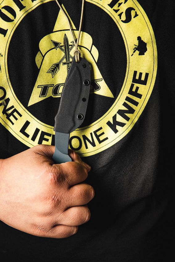 TOPS Sneaky Pete Mini Acid Rain Fixed Blade 1095HC Steel Knife