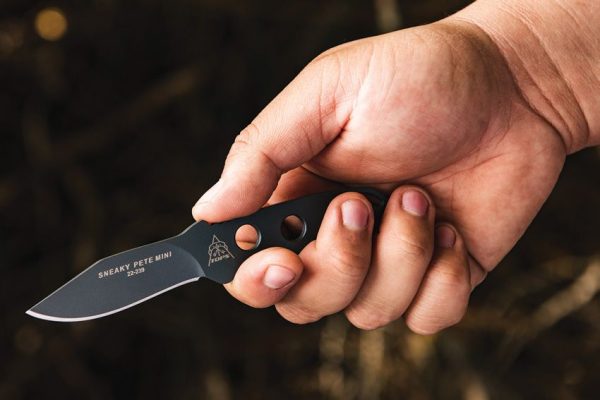 TOPS Sneaky Pete Mini Acid Rain Fixed Blade 1095HC Steel Knife