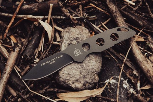 TOPS Sneaky Pete Mini Acid Rain Fixed Blade 1095HC Steel Knife