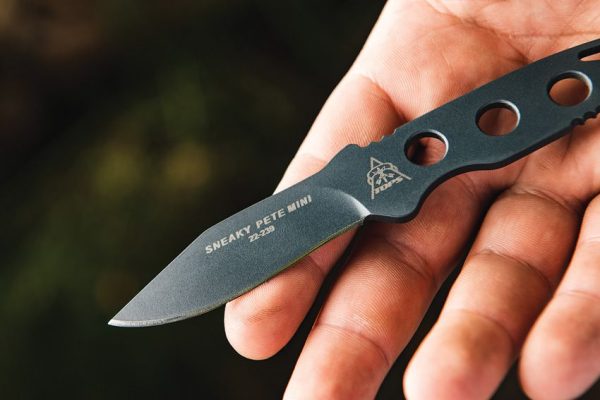 TOPS Sneaky Pete Mini Acid Rain Fixed Blade 1095HC Steel Knife