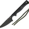 TOPS Street Scalpel 2 Fixed Blade 1095HC Steel Black Micarta