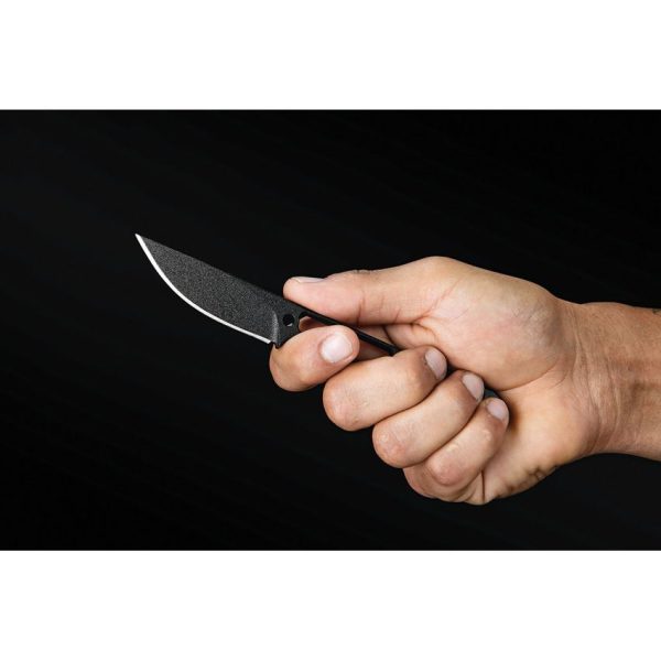 TOPS Street Spike Fixed Blade 1095HC Steel Black Kydex Sheath