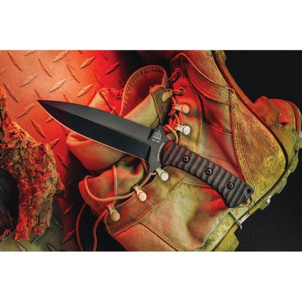 TOPS Szabo Express Fixed Blade 1095HC Steel Black Micarta