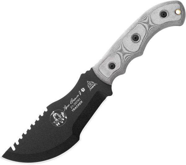 TOPS Tom Brown Tracker Fixed Blade 1095HC Black Kydex Sheath