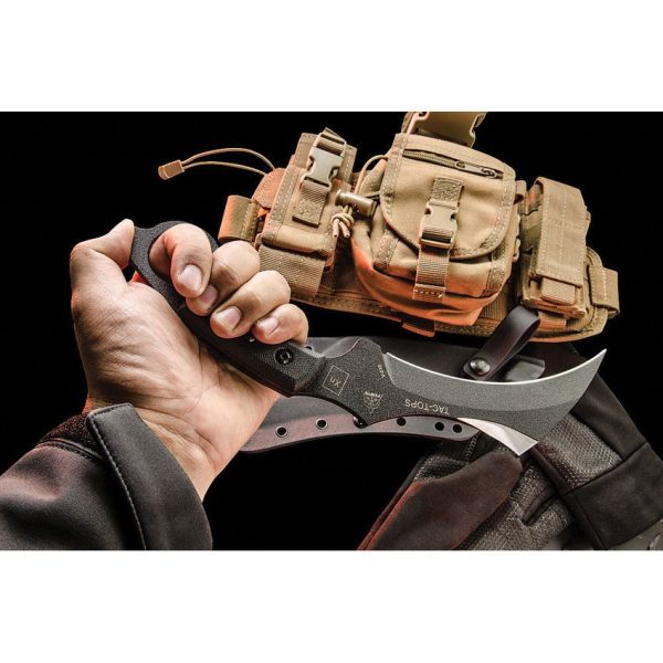 TOPS Tac Karambit Fixed Blade 1095HC Steel Black Micarta