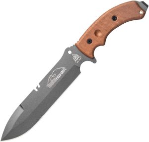 TOPS Tahoma Field Knife 1095HC Steel Tan Micarta Fixed Blade