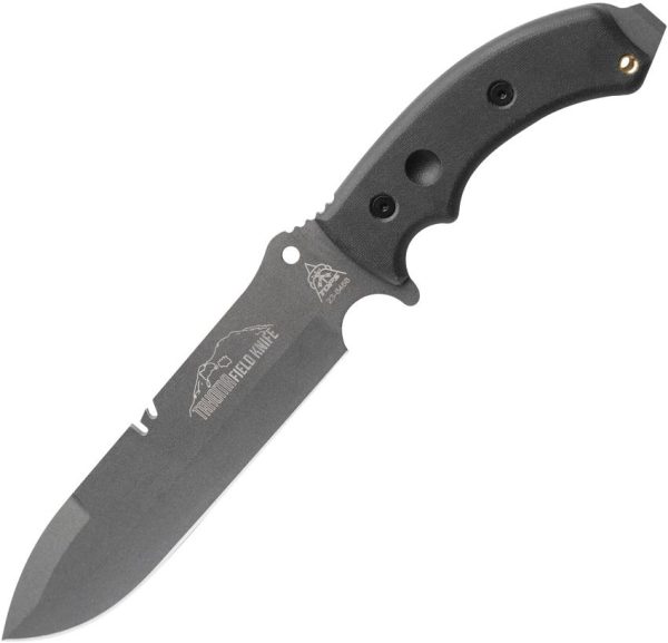 TOPS Tahoma Field Knife Black Canvas 1095HC Fixed Blade