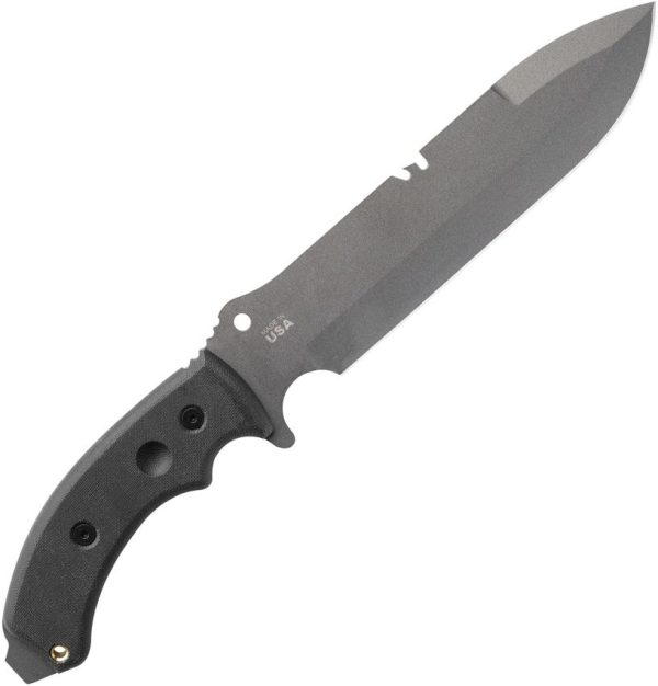 TOPS Tahoma Field Knife Black Canvas 1095HC Fixed Blade