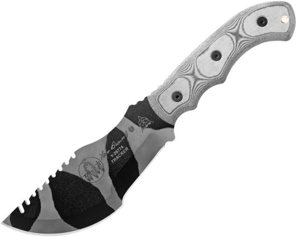 TOPS Tom Brown Tracker Camo Fixed Blade 1095HC Steel Knife