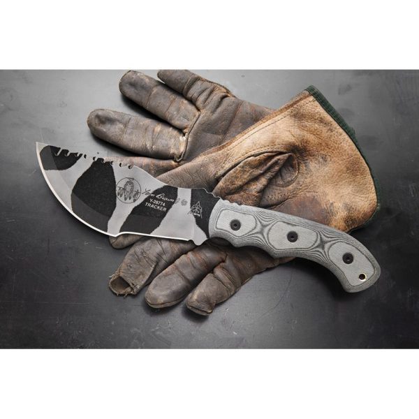 TOPS Tom Brown Tracker Camo Fixed Blade 1095HC Steel Knife