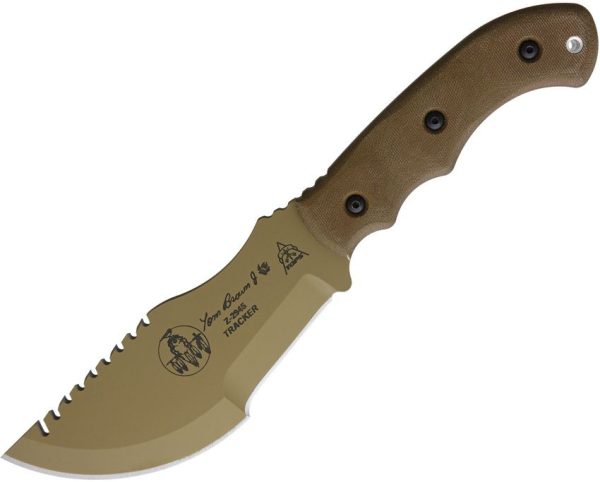 TOPS Tom Brown Tracker Tan Fixed Blade Knife 1095HC Steel