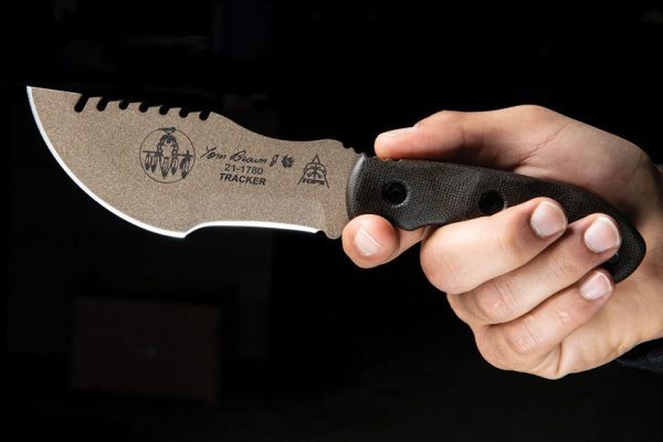 TOPS Tom Brown Tracker T-2 Tan Fixed Blade Knife 1095HC