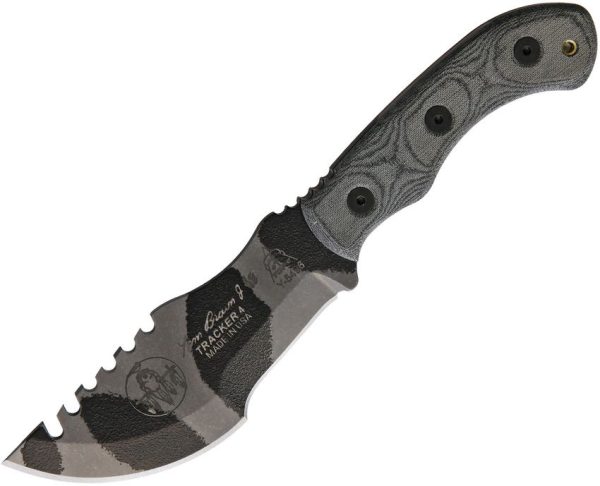 TOPS Mini Tom Brown Tracker Camo Fixed Blade Knife 1095HC